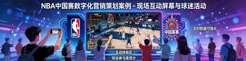 NBA中国赛数字化营销策划案例 - 现场互动屏幕与球迷活动